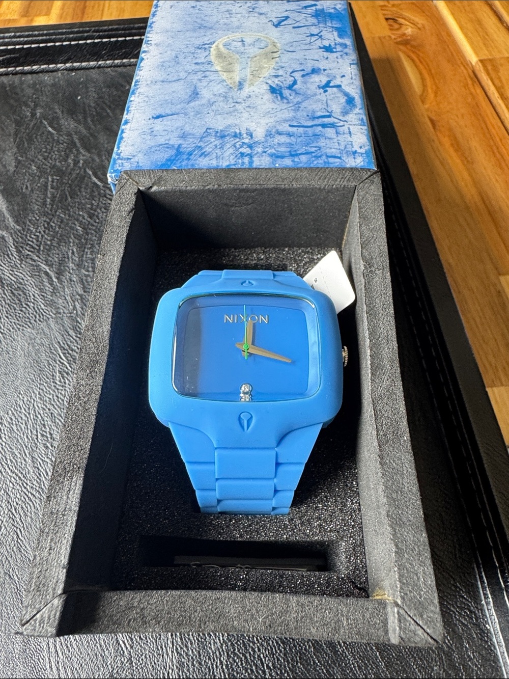 Nixon Blue Rubber Player New With Tags NWT 40mm analog modern watch